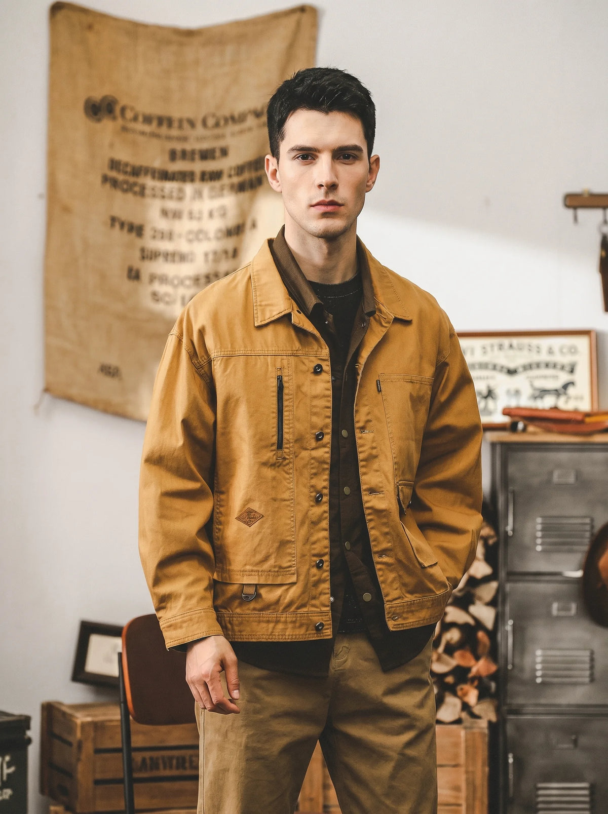 Heavy-duty "maillard-style" Workwear Jacket