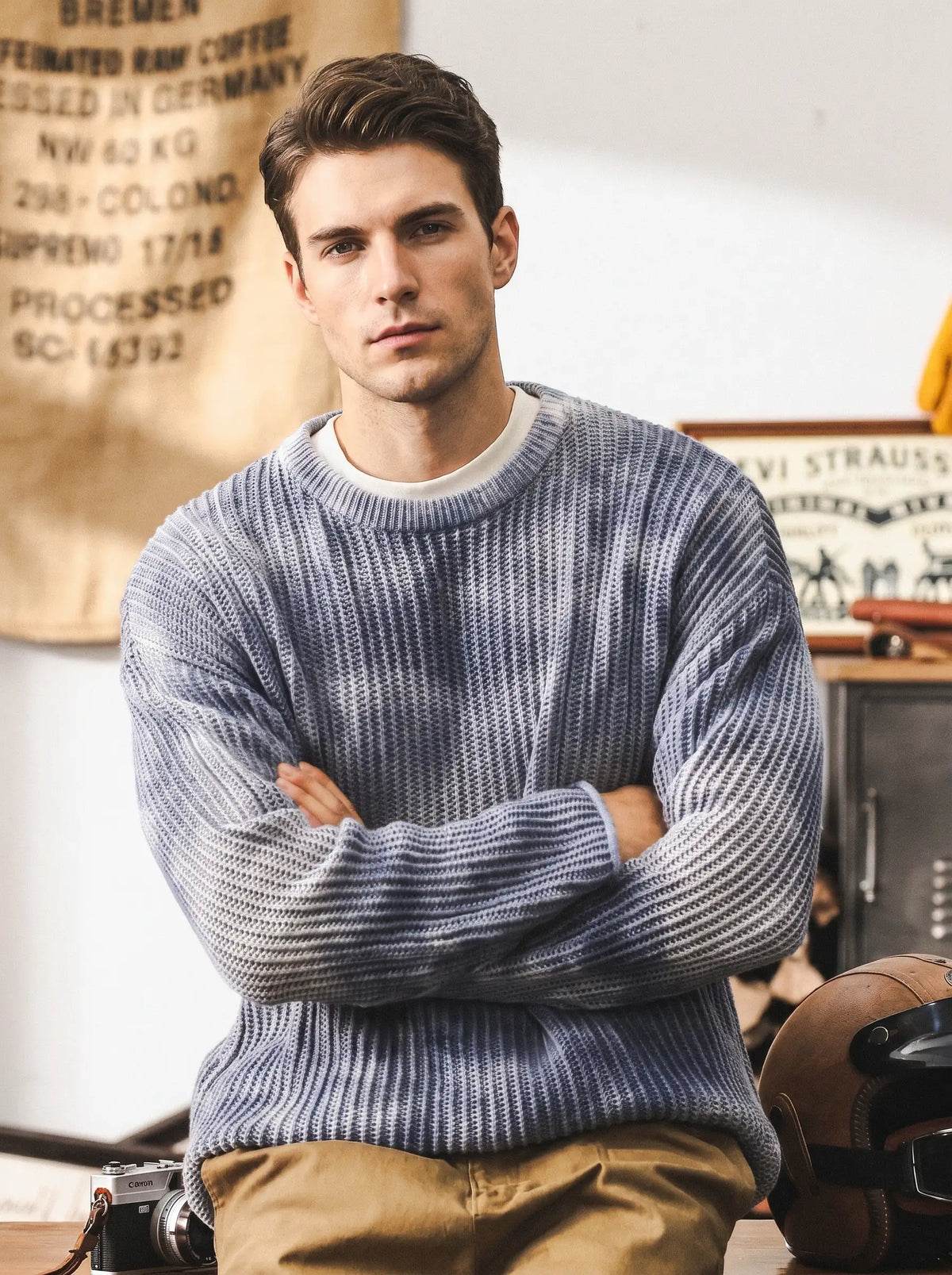Thick-knit Gradient Sweater In A Chunky Gauge
