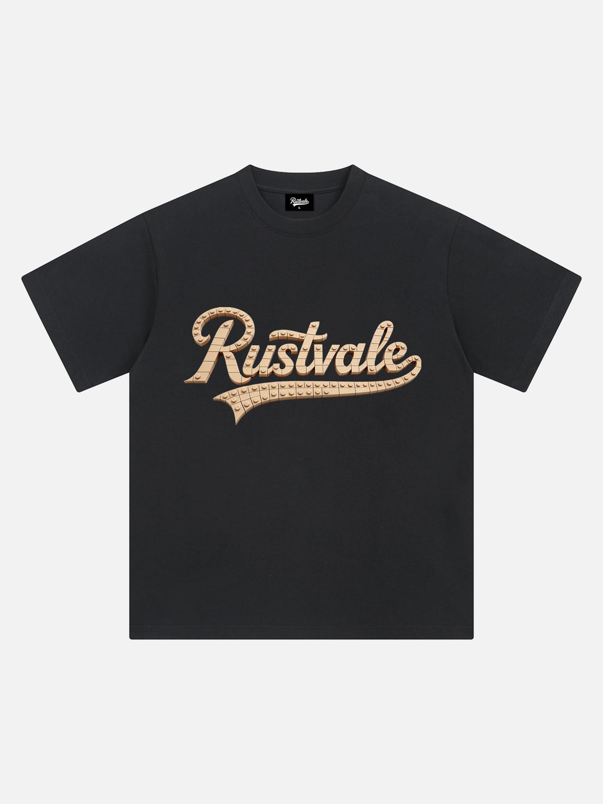 Camiseta Rustvale con Letras de Ladrillo