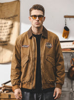 Classic Retro Detroit-style Workwear Bomber Jacket
