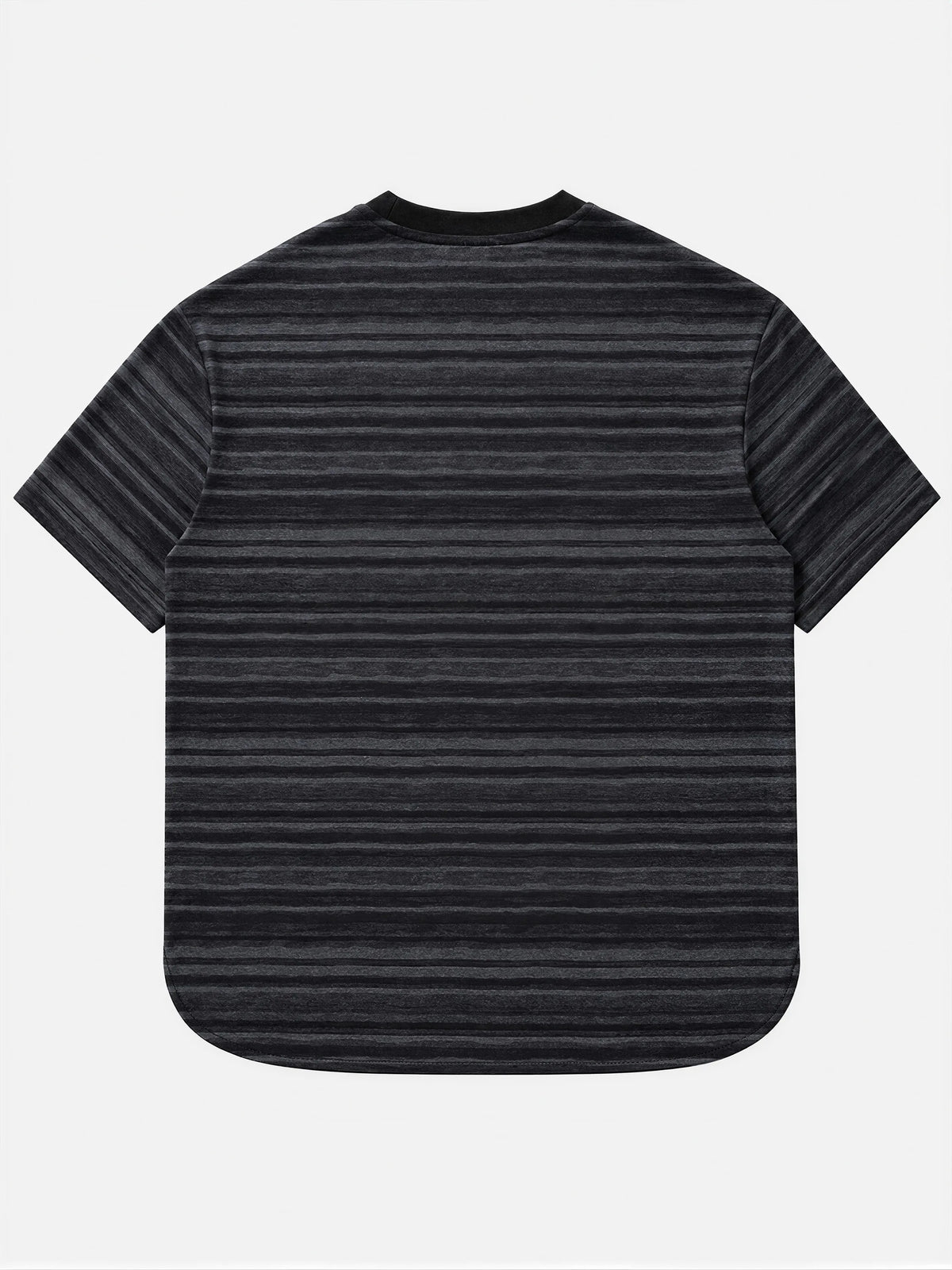 Loose-fit Striped T-shirt With Pocket Embroidery