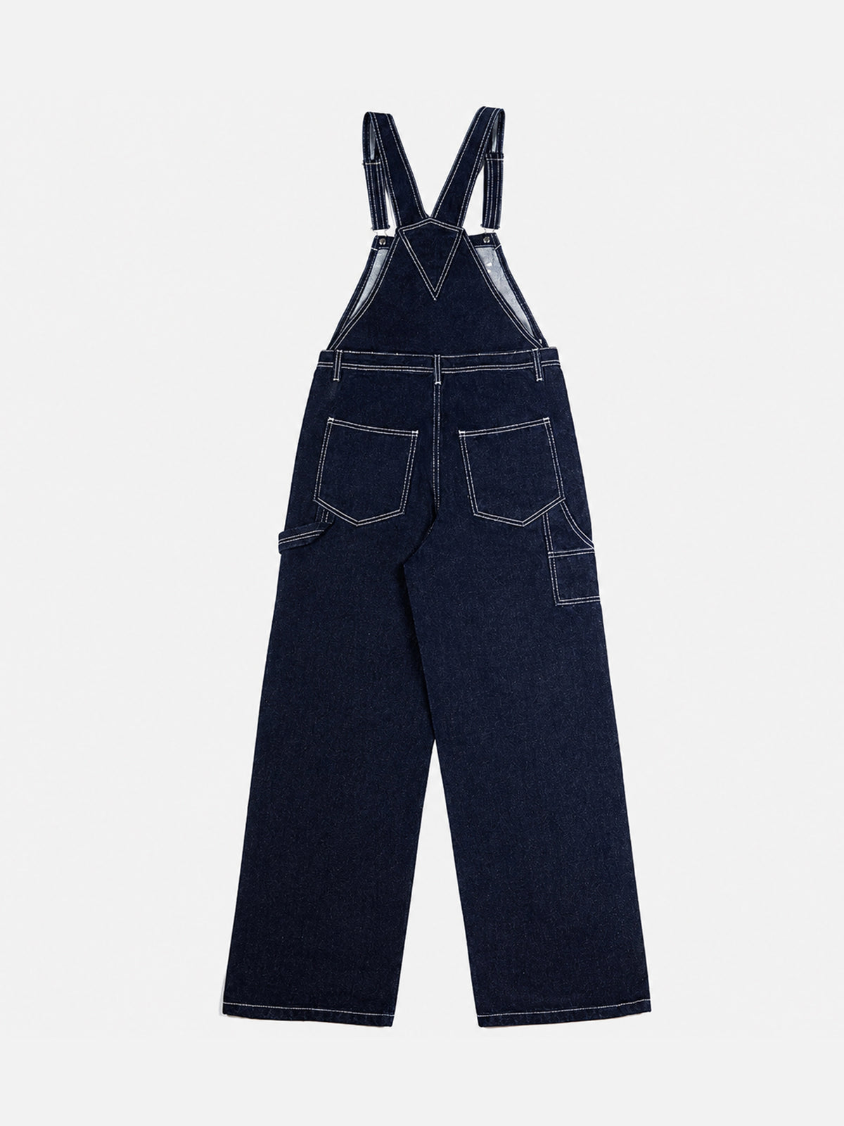 Retro Striped Denim Overalls