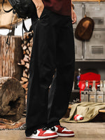 Retro Maillard-style Straight-leg Cargo Pants