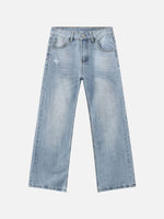 Vintage Washed Blue Distressed Jeans