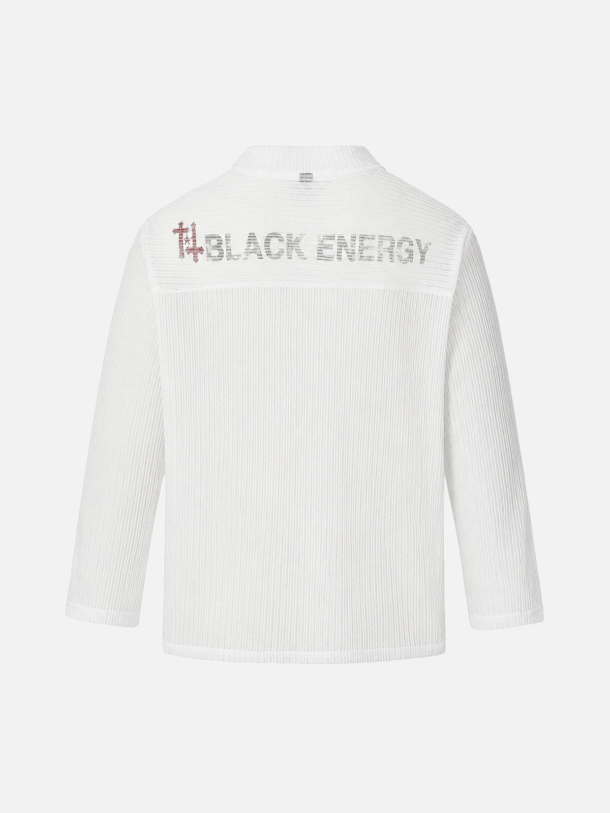 Digital Print V-neck Long-sleeve T-shirt