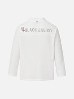 Digital Print V-neck Long-sleeve T-shirt