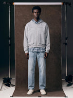 Faux Two-piece Style Loose-fit Plaid Hoodie
