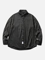 Japanese-style Retro Plaid Loose Long-sleeve Shirt