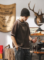 Heavyweight Oversized Washed T-shirt In Retro Maillard Tones