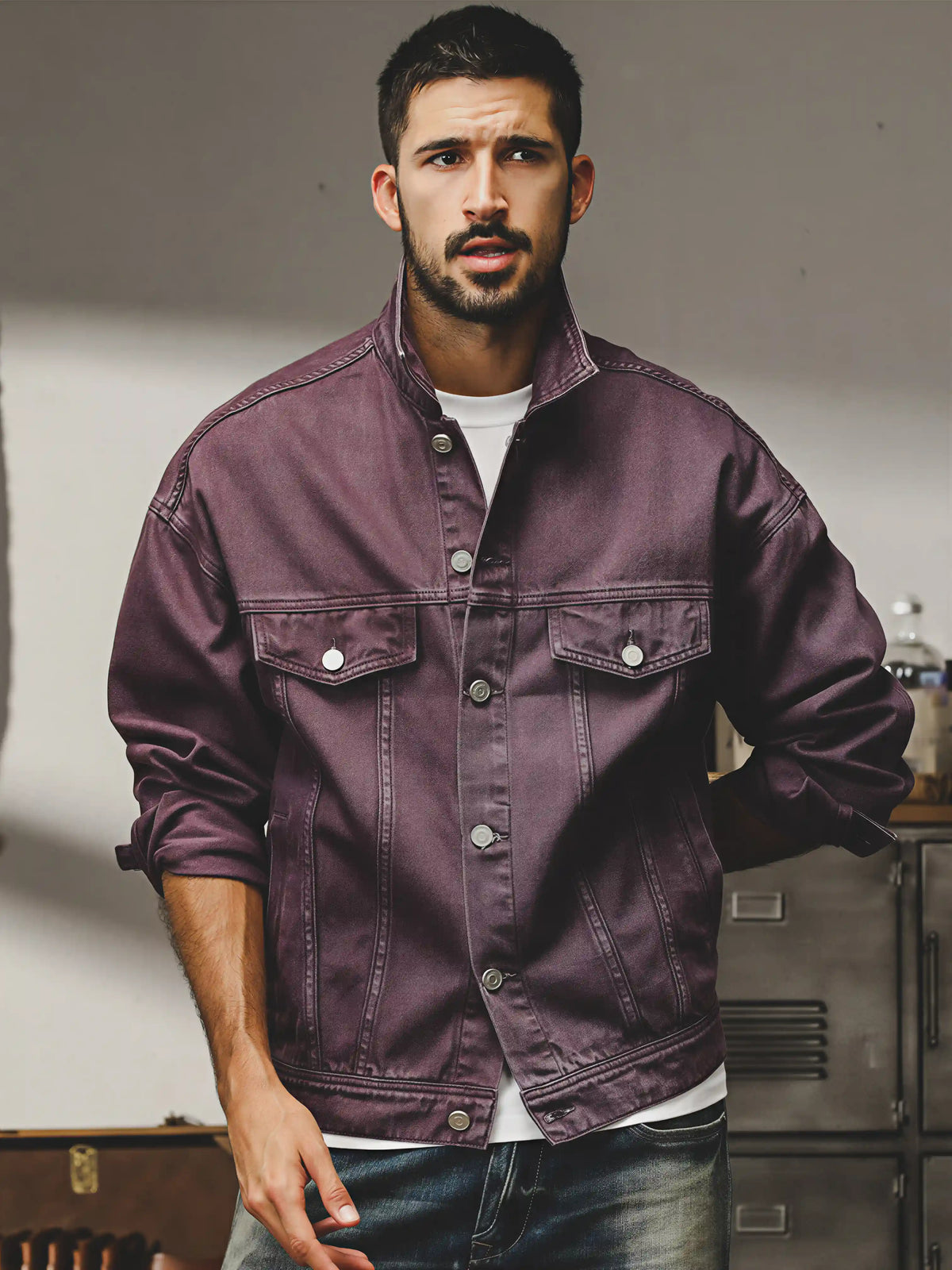 Classic American-style Vintage Denim Jacket