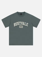 Schweres Baumwoll Stein-Print T-Shirt