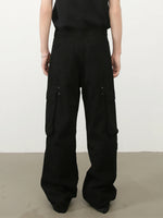 Multi-pocket Loose-fit Wide-leg Cargo Pants
