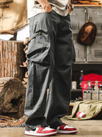 Vintage-style Curved-seam Wide-leg Utility Trousers