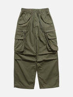 Wide-leg Cargo Pants With Large Pockets