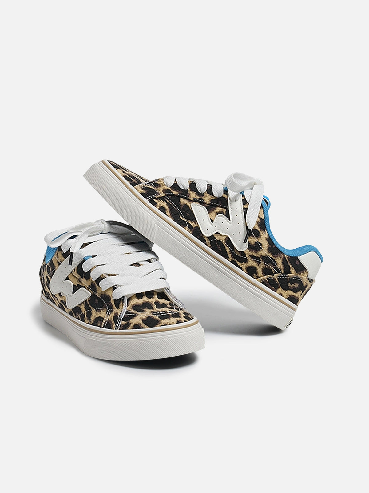 Leopard Print Canvas Casual "puffy" Sneakers