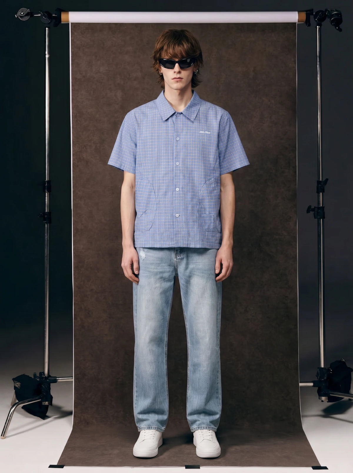 Retro Plaid Short-sleeve Shirt
