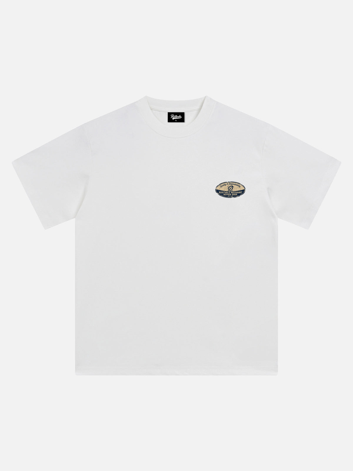 Minimal Retro Chest Badge Tee