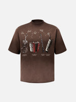Wasteland-style Garment-washed Heavyweight Cotton T-shirt