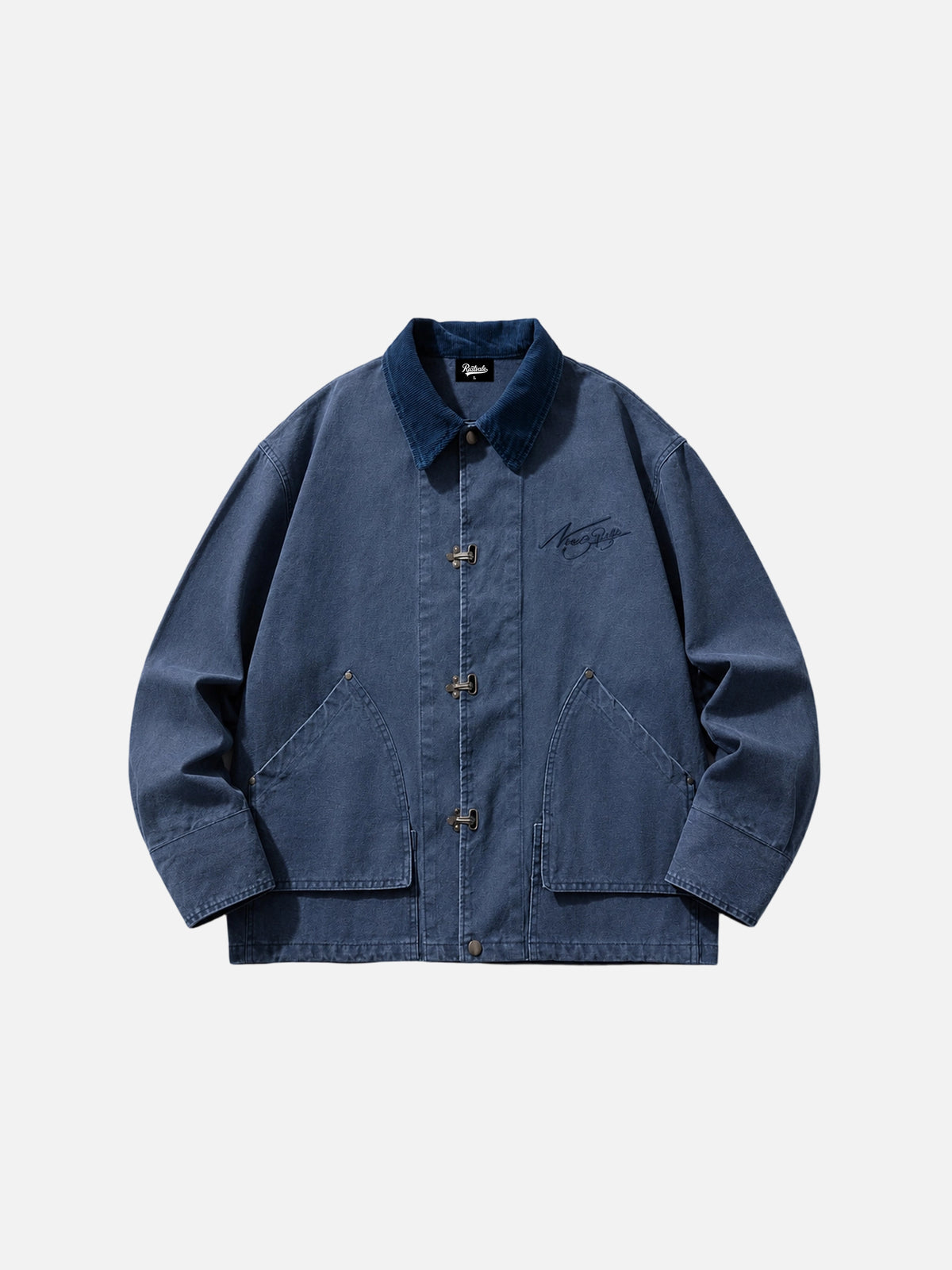 Distressed Canvas Loose-fit Jacket