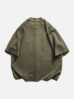 Retro Mesh Short-sleeve Shirt Cardigan