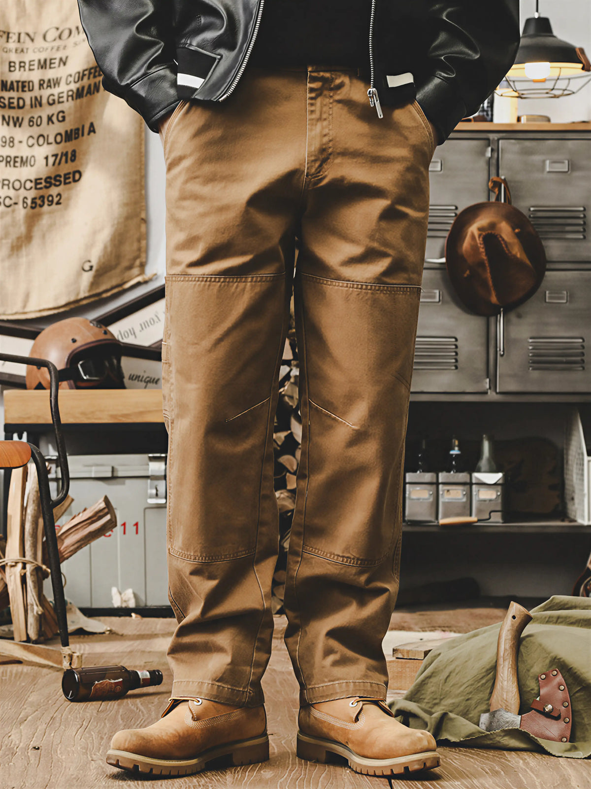 Heavyweight Straight-leg Work Pants (vintage Style)