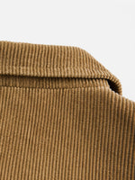 Loose-fit Corduroy Jacket With Turn-down Collar