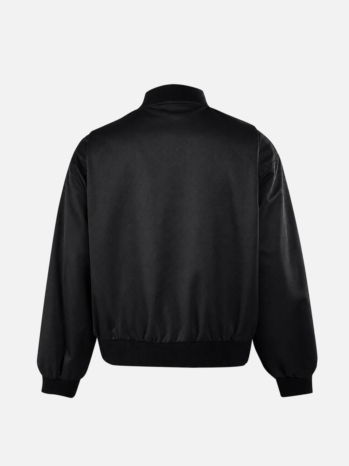 Retro Riveted & Pleated Baseball Jacket