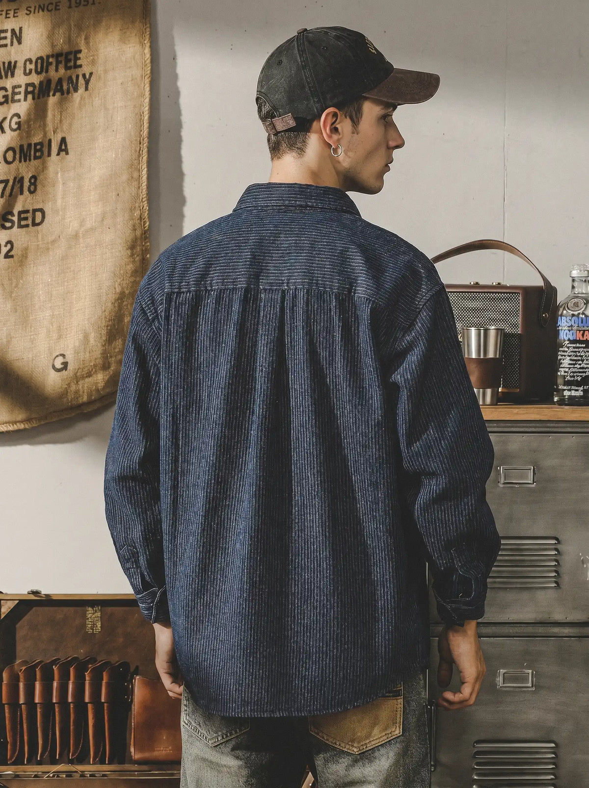 Heavyweight 320g Striped Work Shirt