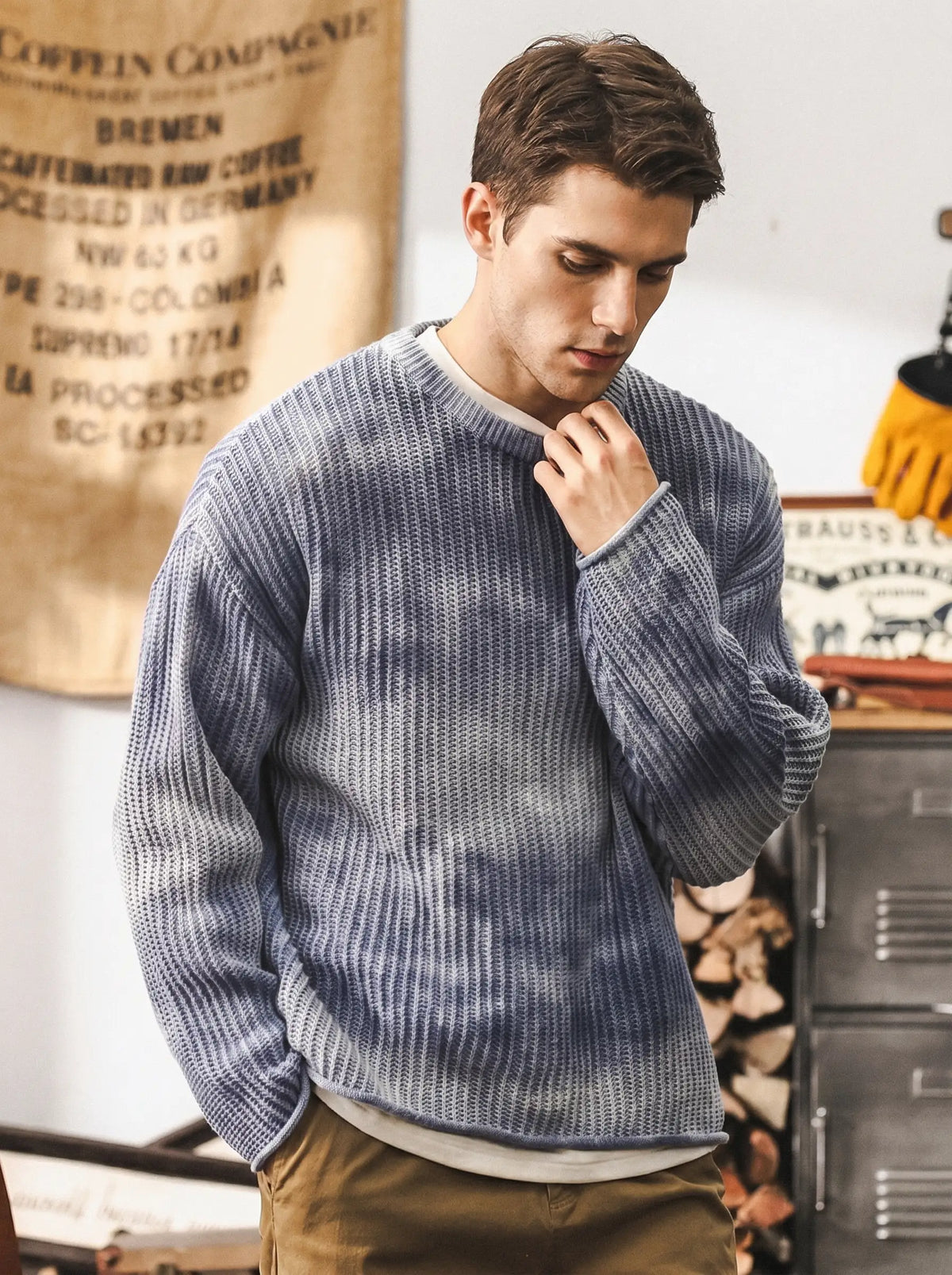 Thick-knit Gradient Sweater In A Chunky Gauge
