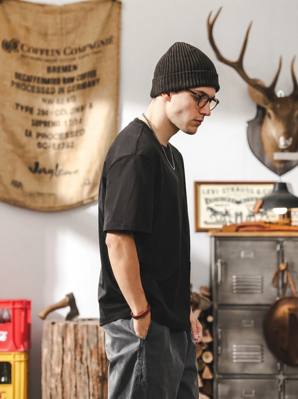 Premium-feel Paneled Pure Cotton T-shirt