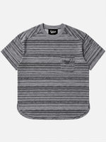Loose-fit Striped T-shirt With Pocket Embroidery