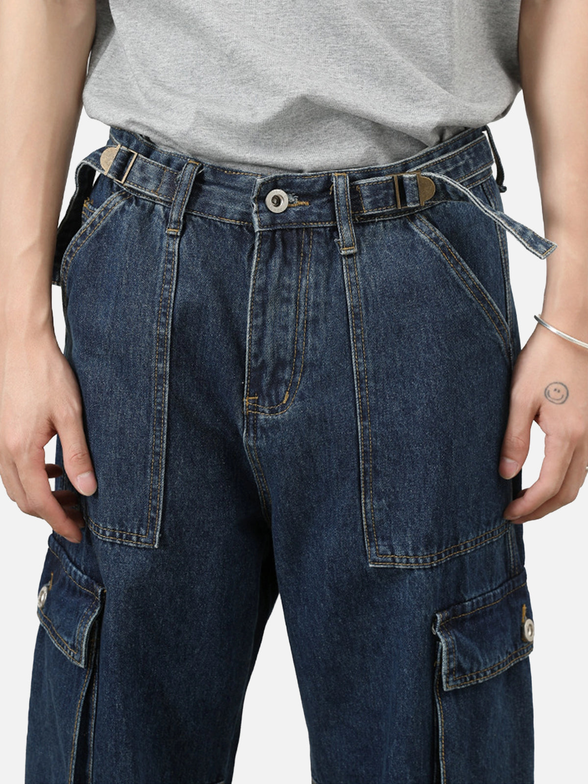 American Retro Multi-pocket Cargo Pants
