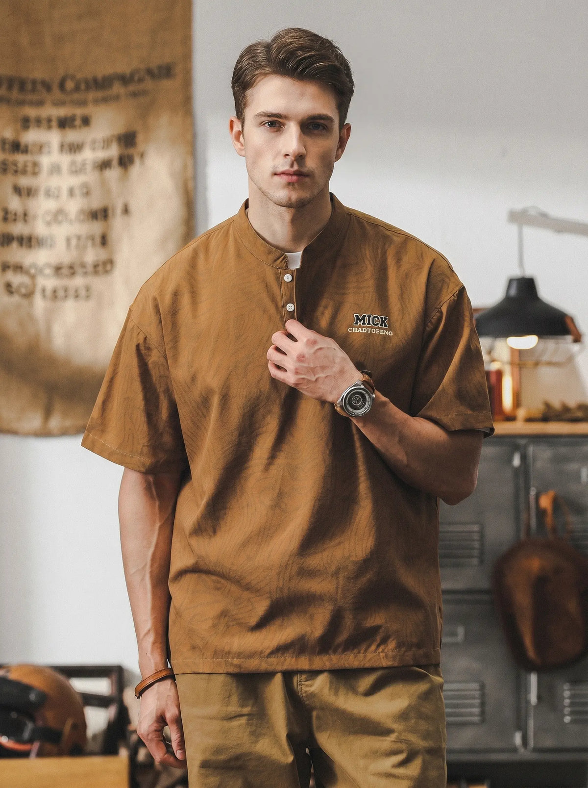 American Retro Loose-fit Short-sleeve Polo Shirt