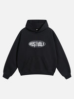 Minimal Metallic Logo Hoodie