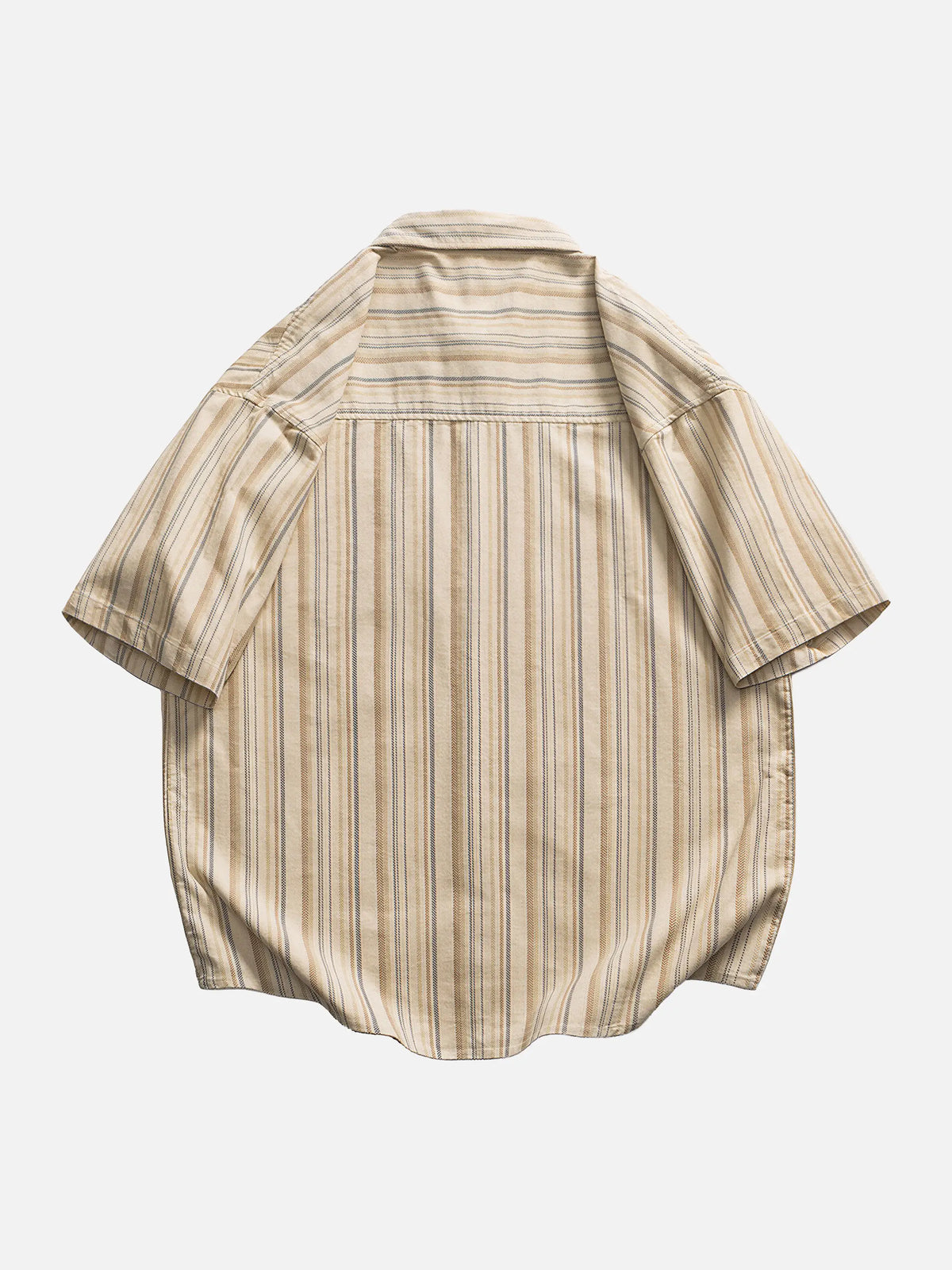 Corduroy Striped Short-sleeve Shirt