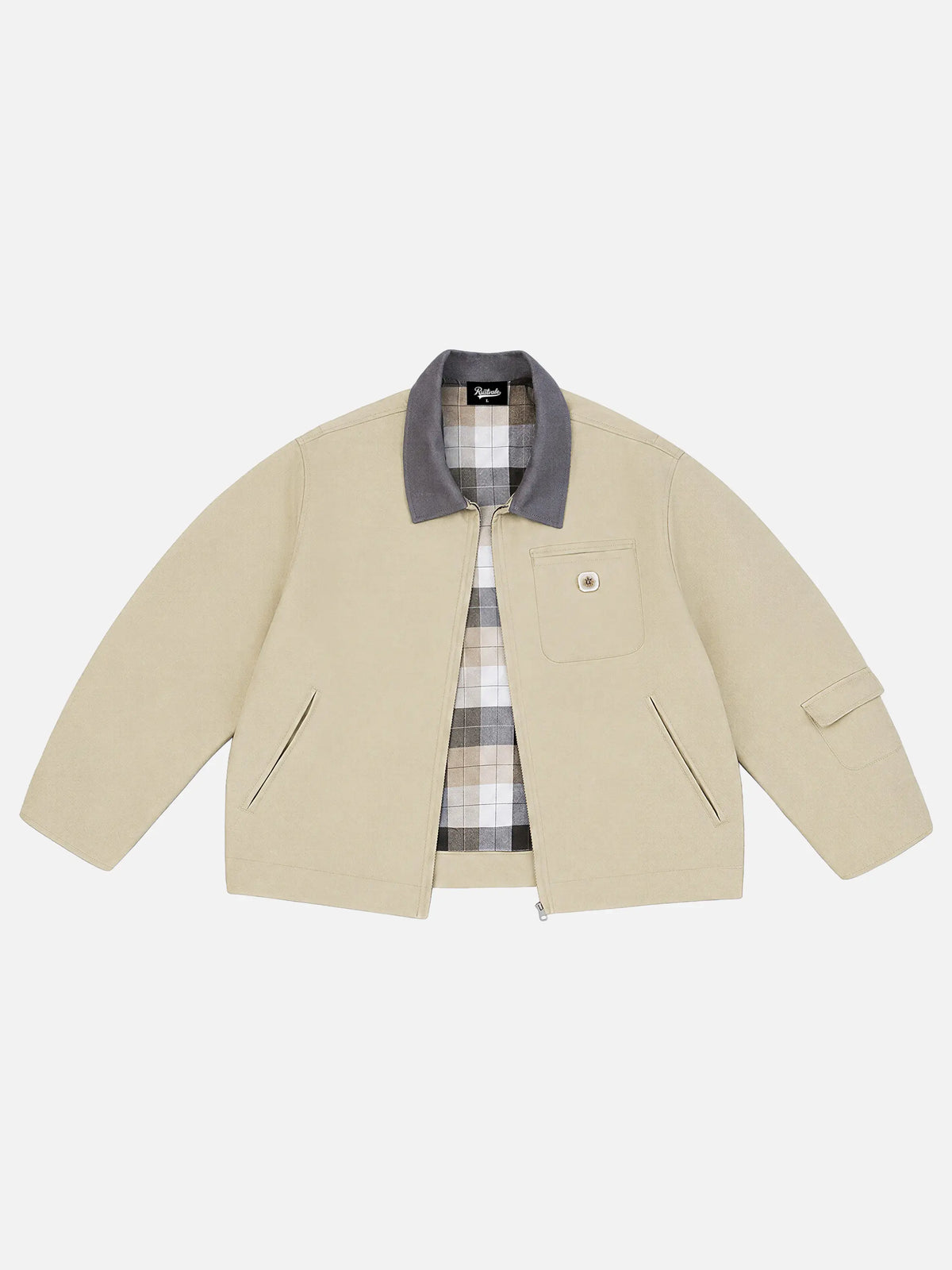 Barn-style Workwear Canvas Loose-fit Jacket