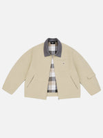 Barn-style Workwear Canvas Loose-fit Jacket