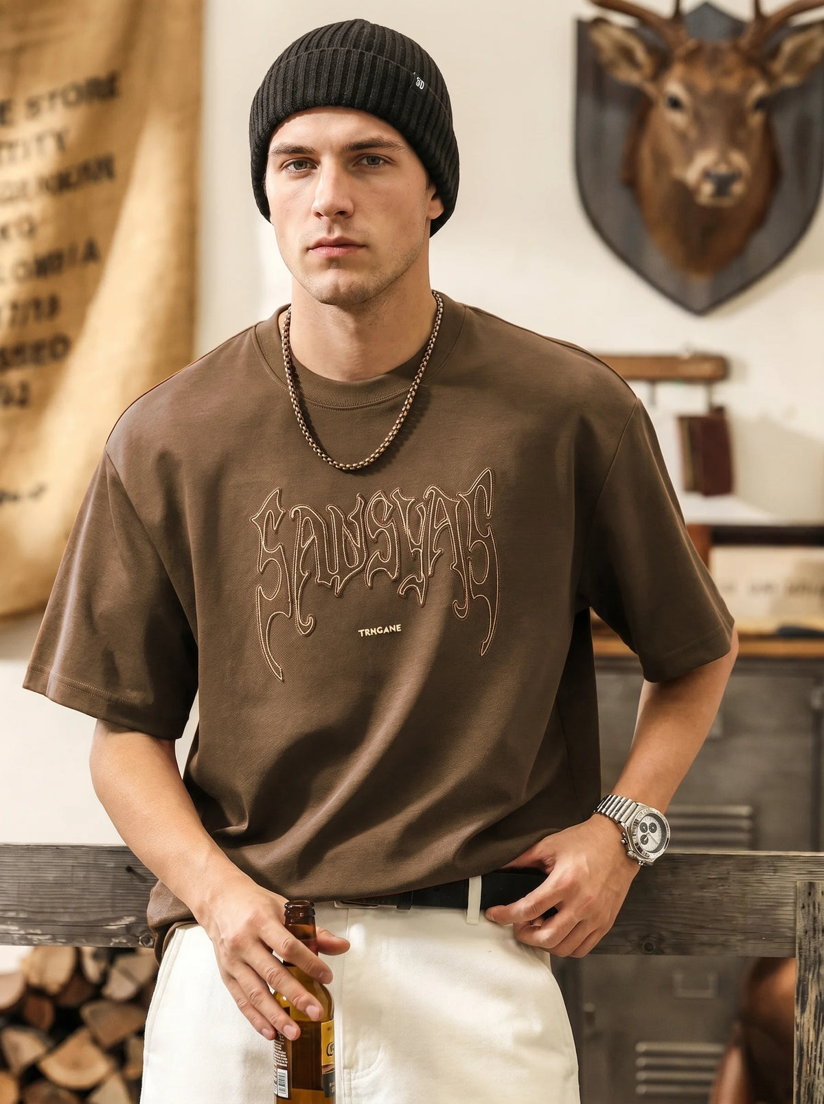 Vintage-style Anti-wrinkle, Quick-dry, Loose-fit T-shirt