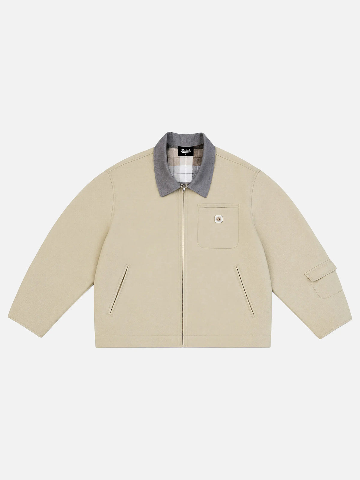 Barn-style Workwear Canvas Loose-fit Jacket