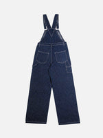 Retro Striped Denim Overalls