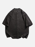 Retro Mesh Short-sleeve Shirt Cardigan