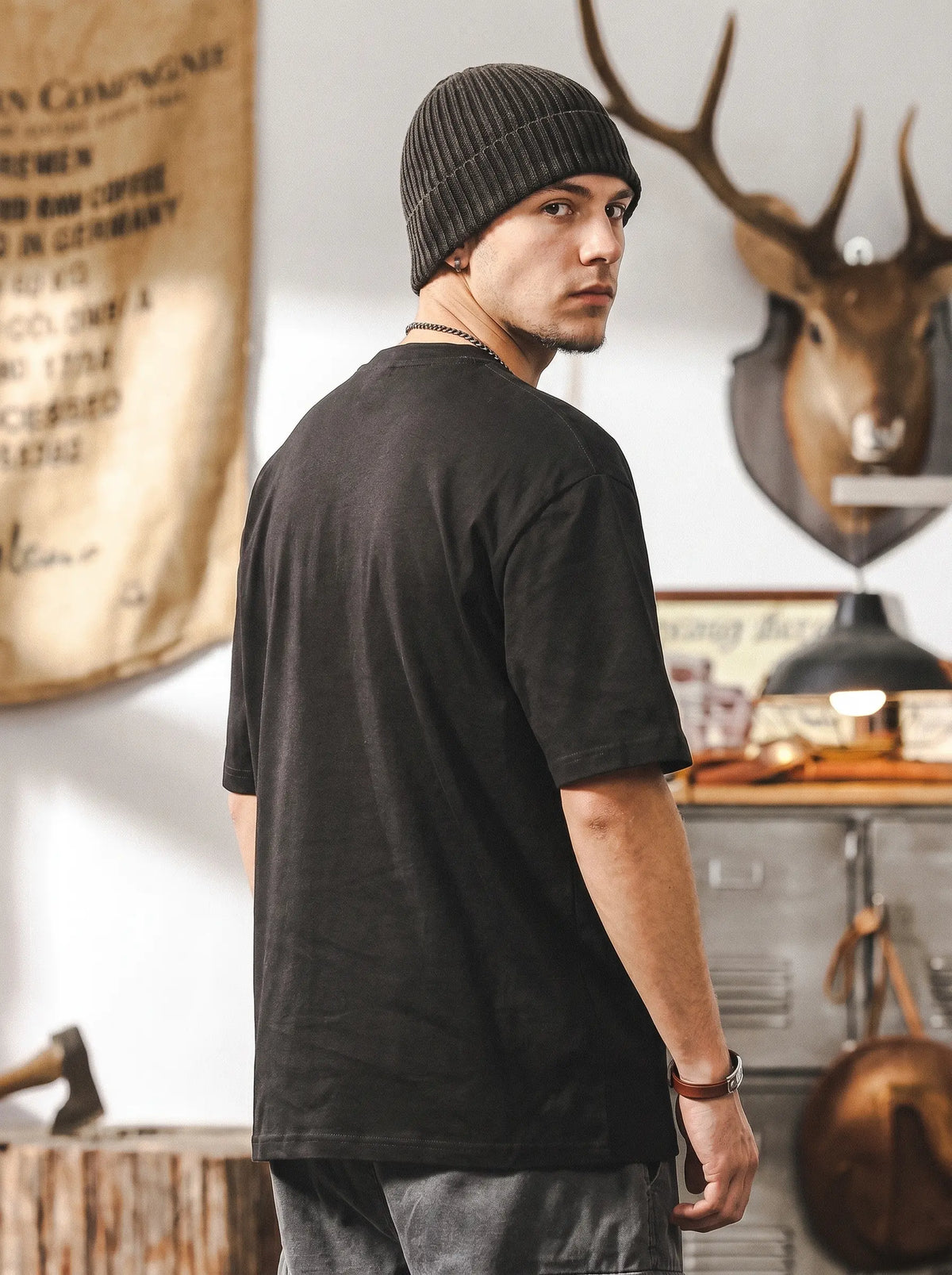 Premium-feel Paneled Pure Cotton T-shirt