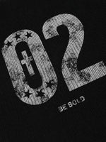 Digital Print V-neck Long-sleeve T-shirt
