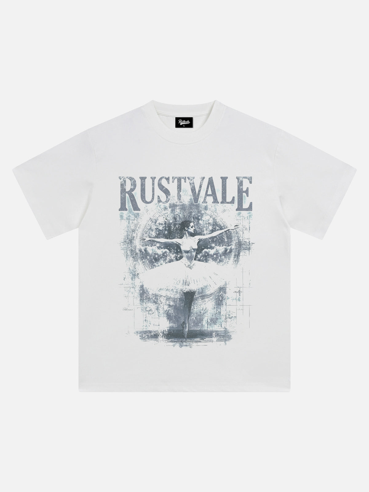 Vintage Ballet Dancer Distressed Print Tee