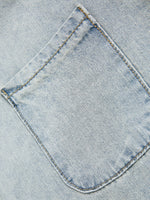Retro Washed Denim Short-sleeve Shirt