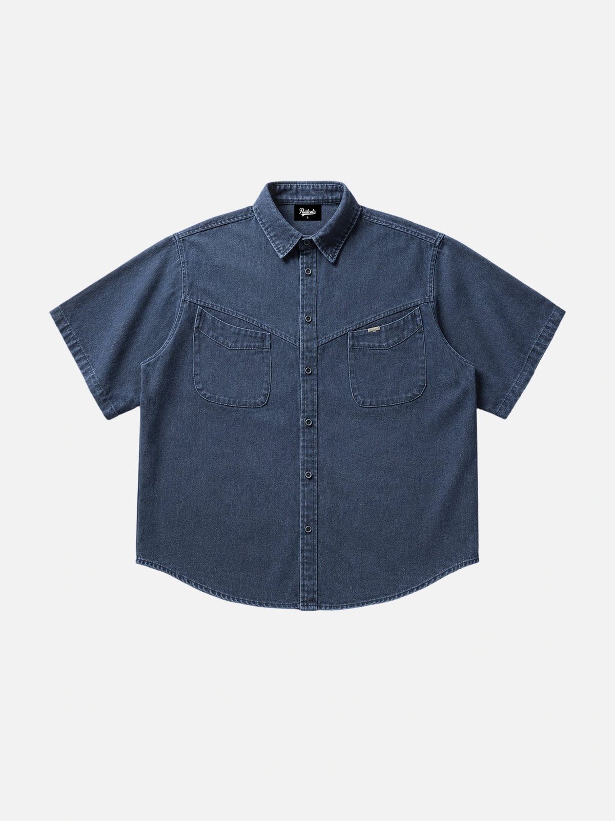 Japanese-style Vintage Washed & Distressed Work Shirt