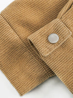 Loose-fit Corduroy Jacket With Turn-down Collar