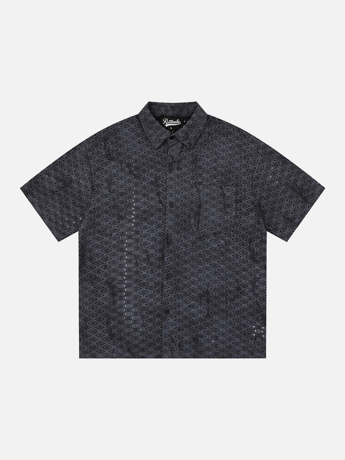 Retro Distressed Short-sleeve Shirt
