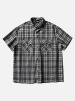 Japanese Retro Multi-pocket Short-sleeve Work Shirt