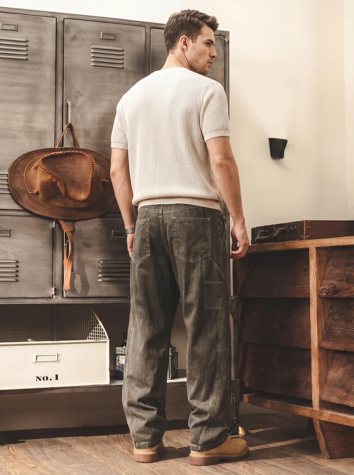 Maillard-style Straight-leg Casual Cargo Pants